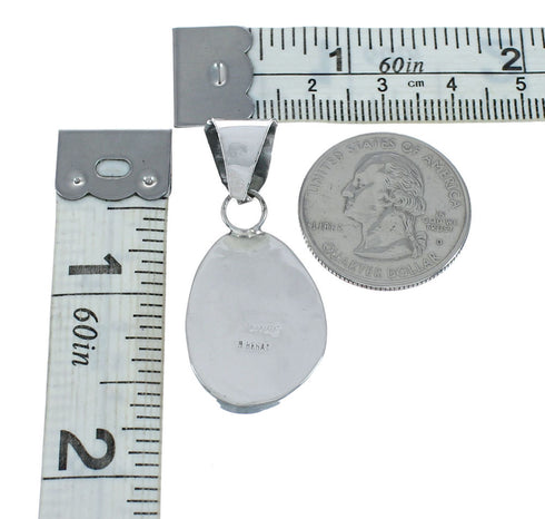 Native American Navajo Sterling Silver And Turquoise Pendant AX129310
